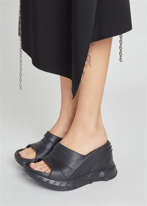 navy blue givenchy slides|Givenchy marshmallow sandals.